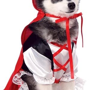 Red riding hood dog costume medium